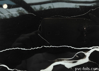 高光輝く黒い大理石 PVC家具用フィルム テーブルの上部のためのセルフアレッシブ