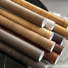 木の穀物 PVC 家具 家庭用 キッチンキャビネット ドア