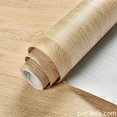 木の穀物 自粘性 引換可能な PVC ヴィニールフィルム 家具のカバー用