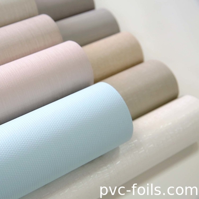 繊維のような質感デザイン 家具カバーのためのPVC装飾用ホイルロール