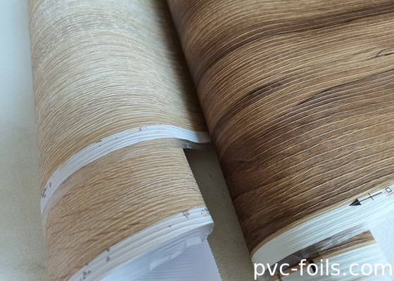 木の穀物 室内ドア PVCフィルム 家具とキャビネットの装飾用