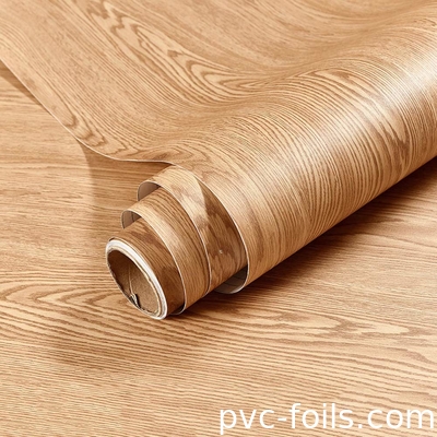 中国 工場 卸売 天然木 パターン ヴィニール 自粘性 PVC フィルム 家具の装飾用