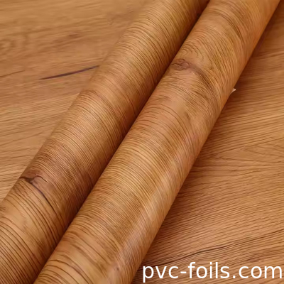 超マット木材穀物 PVC包装用紙 壁面の装飾用WPC