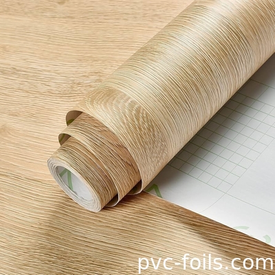 木の穀物 自粘性 引換可能な PVC ヴィニールフィルム 家具のカバー用