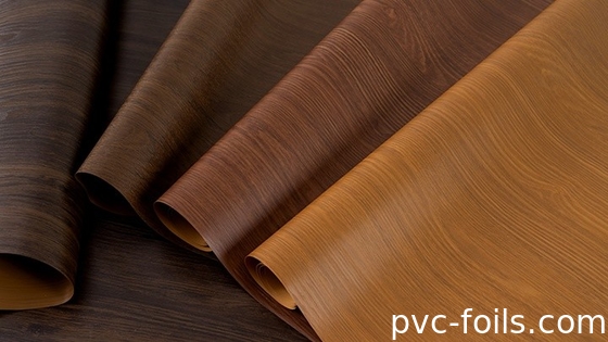 イタリア 木造型 PVC 家具 ドアのための装飾フィルム - 混合油模倣 木造デザイン