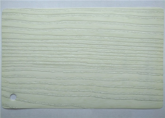 白いポリ塩化ビニール3Dの膜ホイルの食器棚のドアは深く浮彫りになった